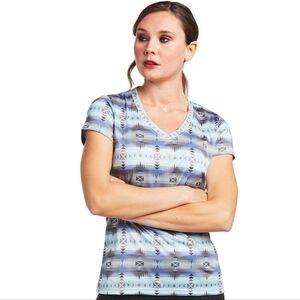 Ariat Laguna Zia Western Southwestern Active V-Neck Top